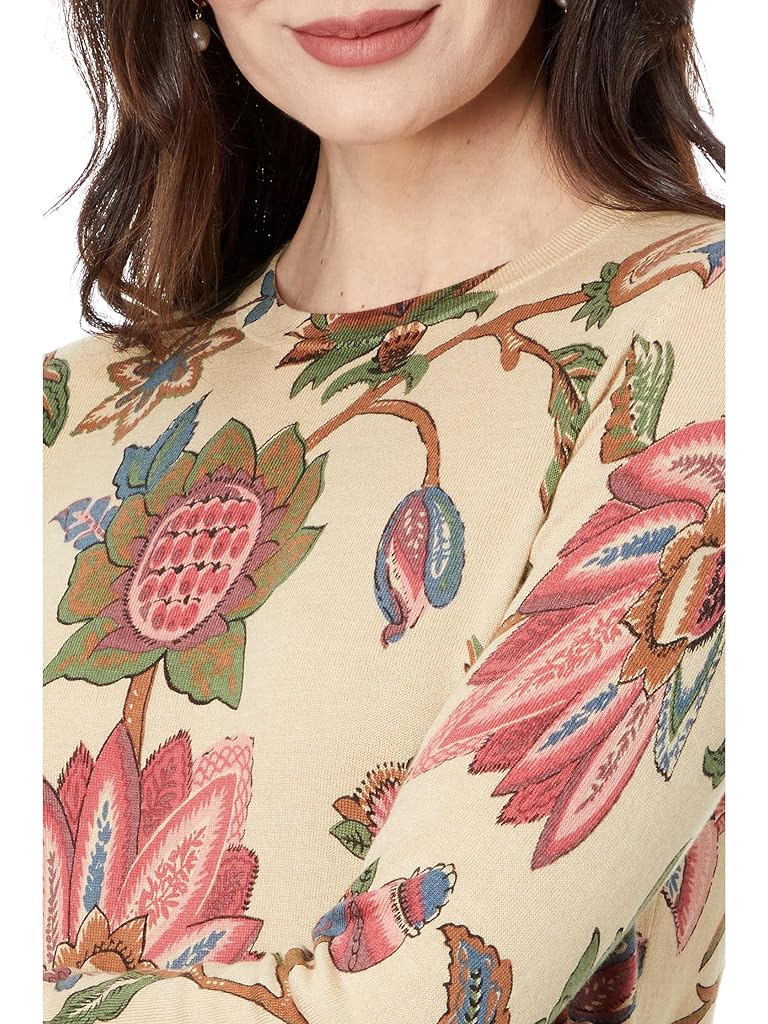 Lauren Ralph Lauren Petite Floral Cotton-Blend Sweater