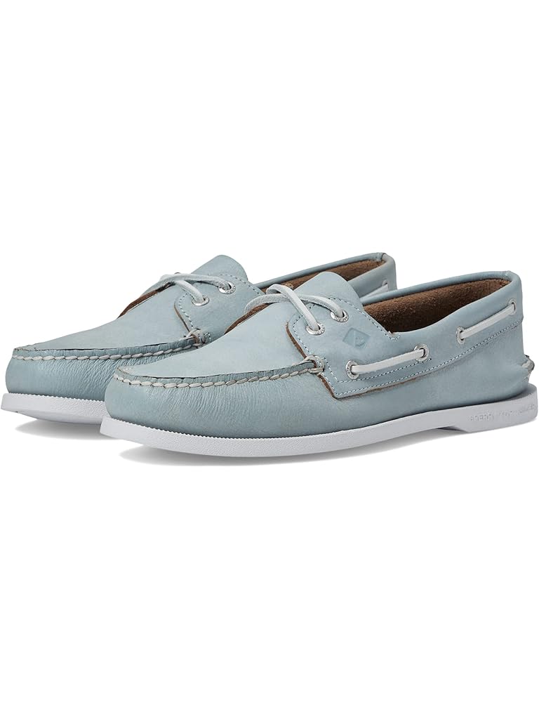 Blue Sperry A/O 2-Eye Whitewashed