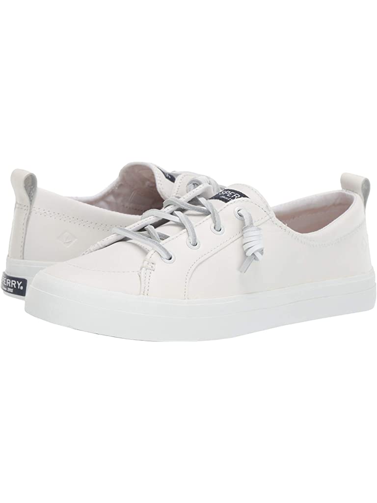 White Sperry Crest Vibe Leather