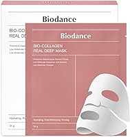 BIODANCE Bio-Collagen Real Deep Mask, Hydrating Overnight Hydrogel Mask, Pore Minimizing, Elasticity Improvement, 34g x4ea