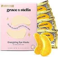 grace & stella Under Eye Mask (Gold, 24 Pairs) Reduce Dark Circles, Puffy Eyes, Undereye Bags, Wrinkles - Gel Under Eye...