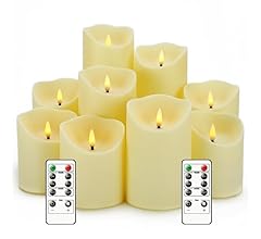 Nimiko Flameless Candles with Remote, Battery Operated Flickering Flameless Candles, LED Candles with Timer 2/4/6/8H, with …