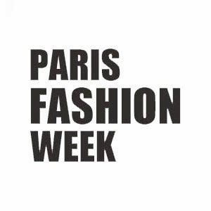 the words paris fashion week are black and white