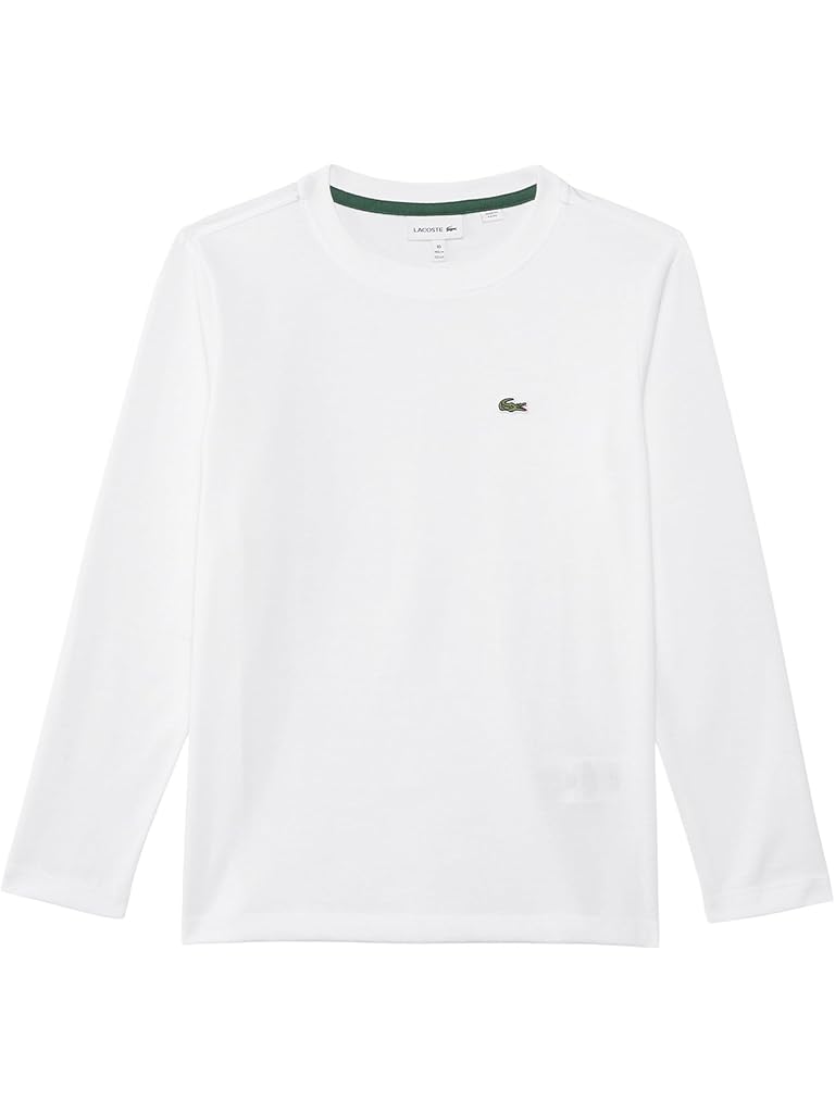 Lacoste Kids Long Sleeve Crew Neck Cotton T-Shirt (Toddler/Little Kids/Big Kids)