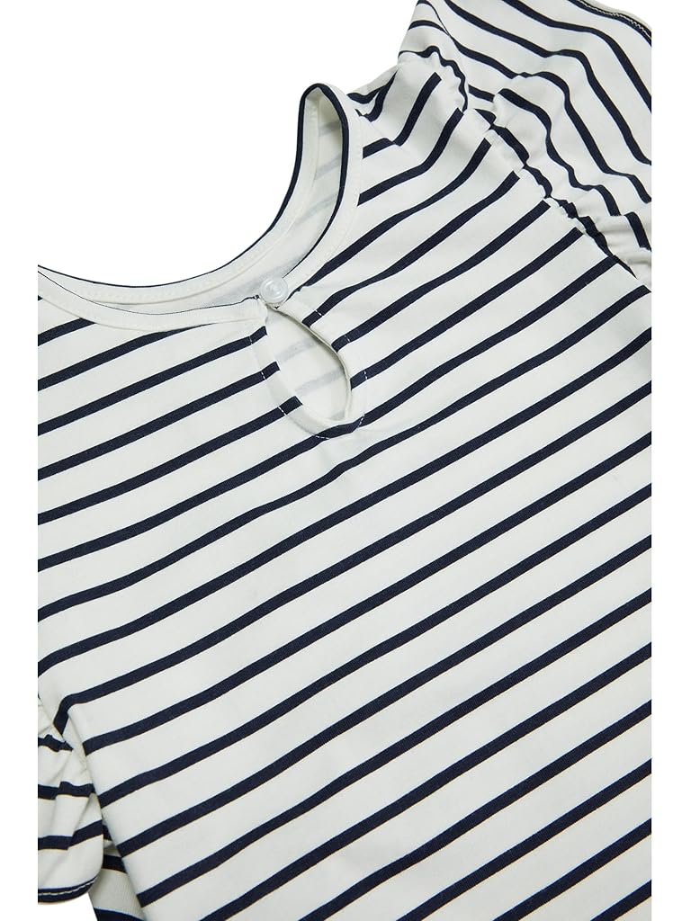 Janie and Jack Navy Stripe Ruffle Top (Toddler/Little Kid/Big Kid)