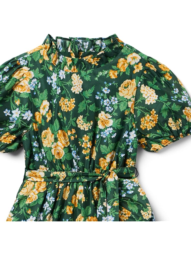 Janie and Jack Green Floral Dress (Big Kids)