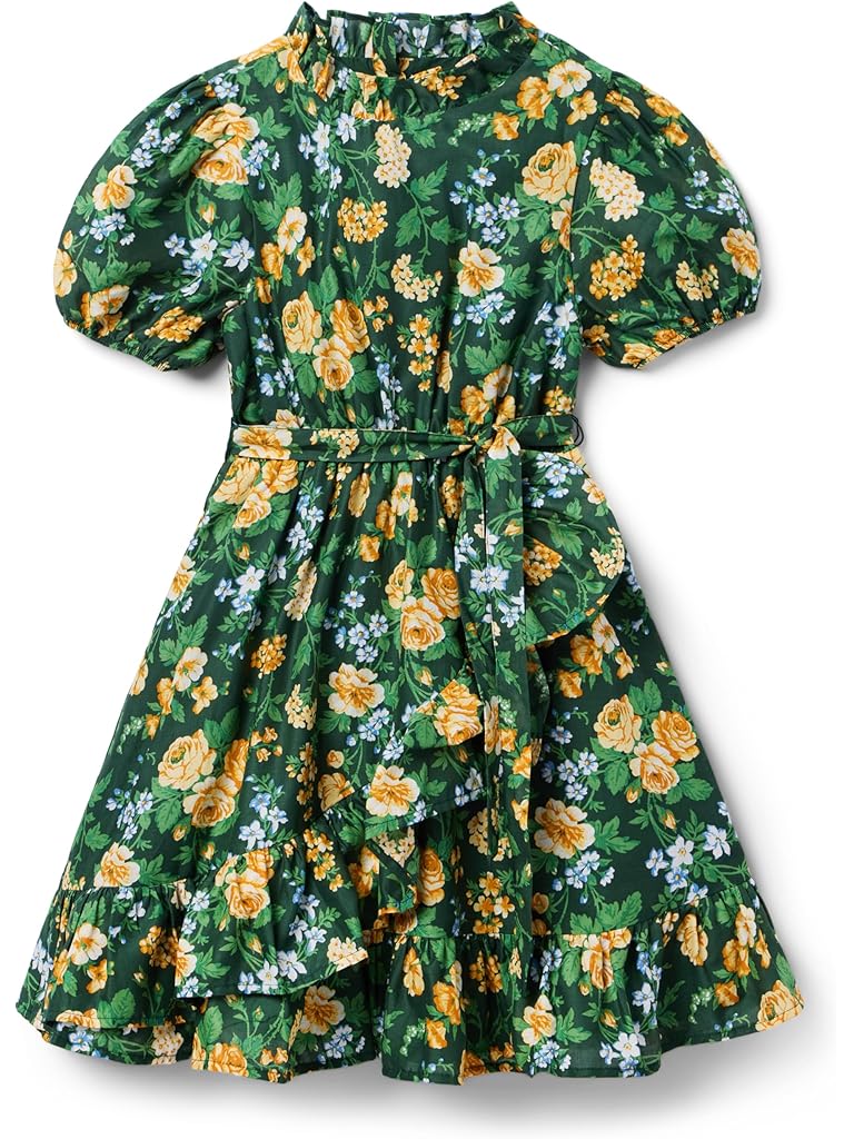 Janie and Jack Green Floral Dress (Big Kids)