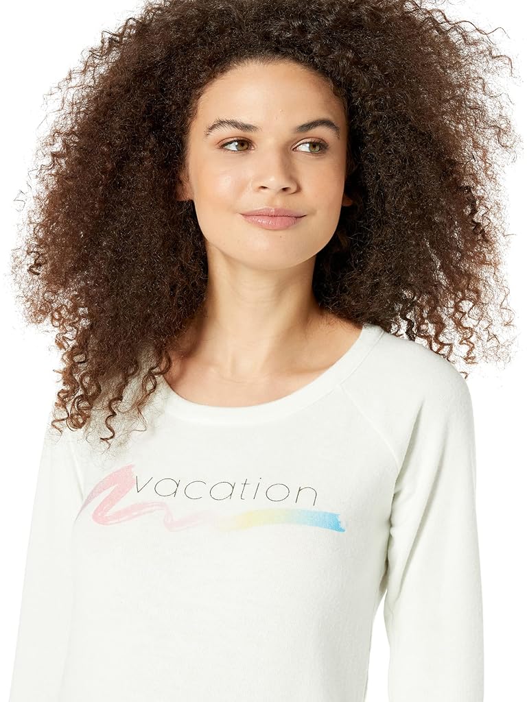 Chaser "Vacation" Recycled Bliss Knit Raglan Pullover