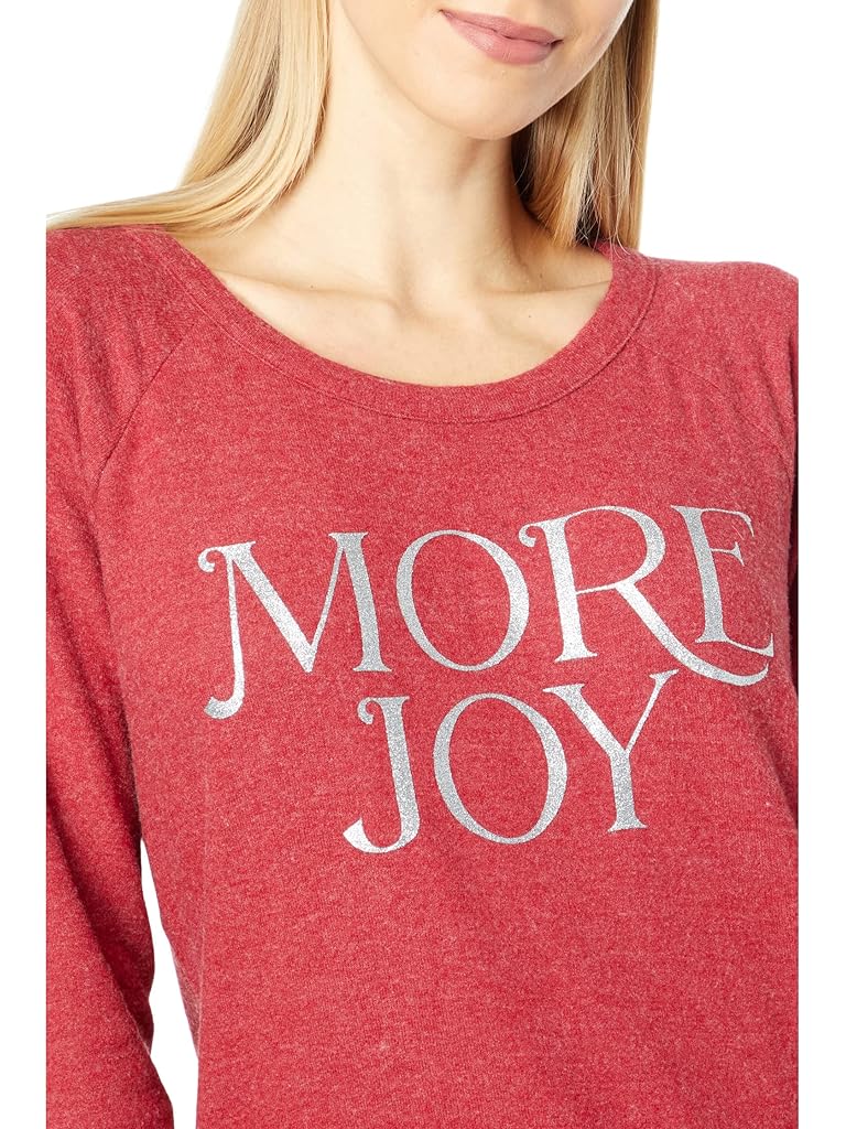 Chaser "More Joy" Sustainable Bliss Knit Long Sleeve Raglan Pullover