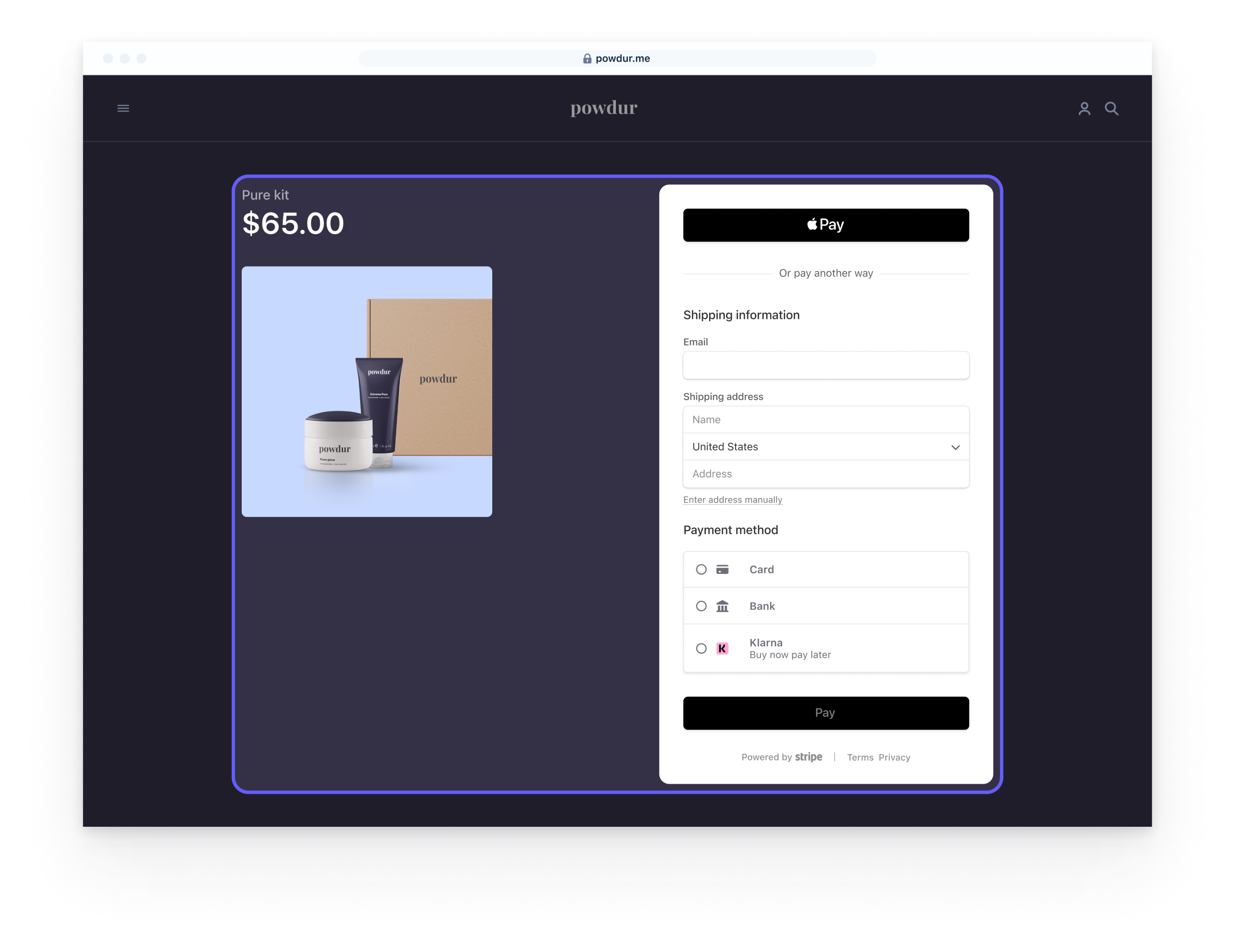 Checkout form using Elements with Checkout Sessions API